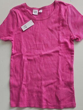 Gap Kids Girl's Kids Rib T-Shirt Pink Size XL 12 NWT